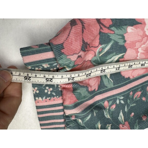 Chocolate Soup Vtg Girls 2t Floral Bubble Romper Teal Pink - Picture 8 of 11